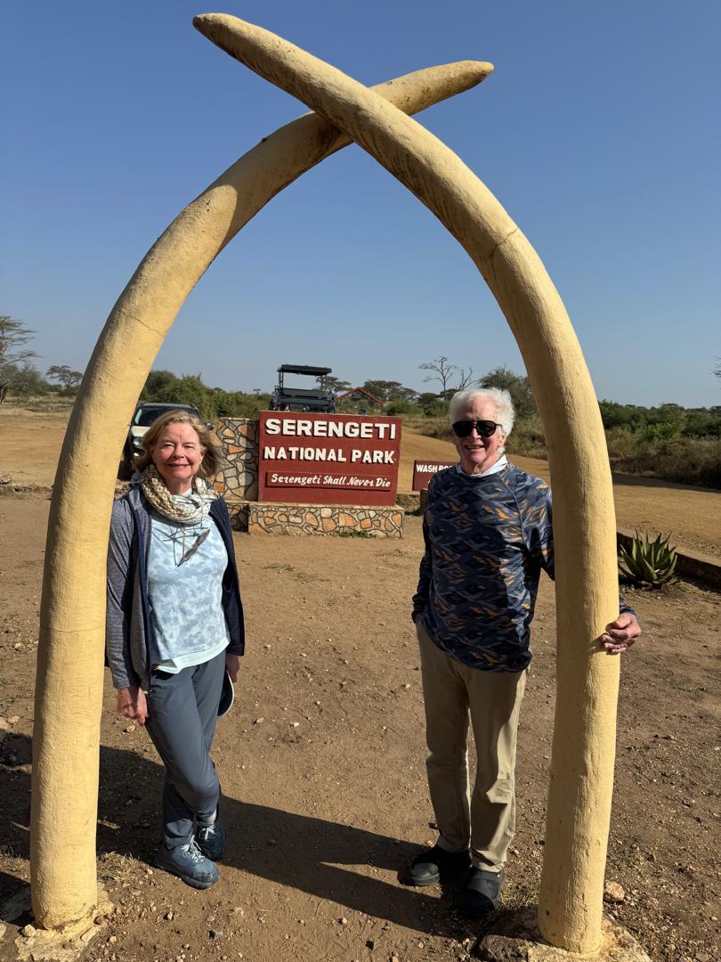 Our guests in the Serengeti who did a full safari in Tanzania that included Ngorongoro Crater next