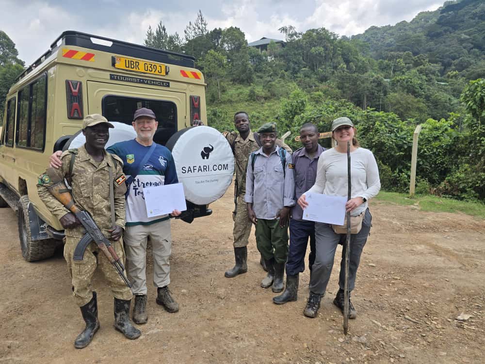 Australian guests traveling to Uganda’s Gorilla Leisure Lodge for a once-in-a-lifetime gorilla trekking experience in Bwindi Forest.