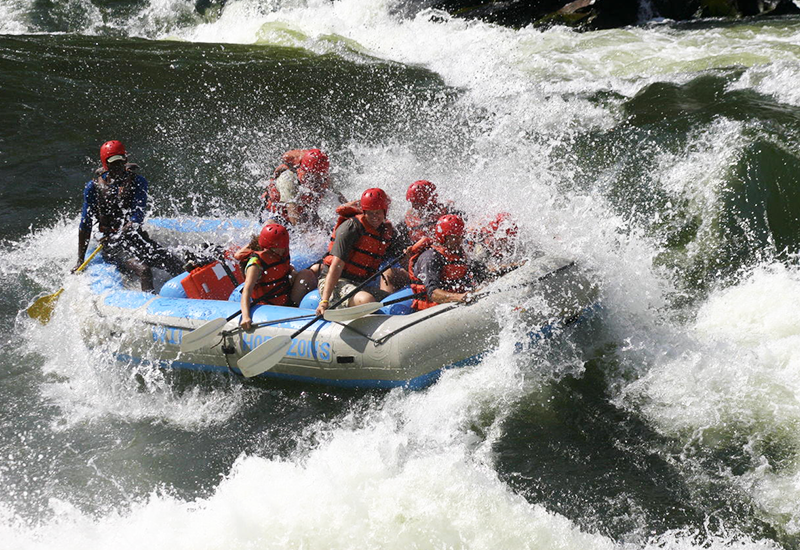 White water rafting on the Zambezi River